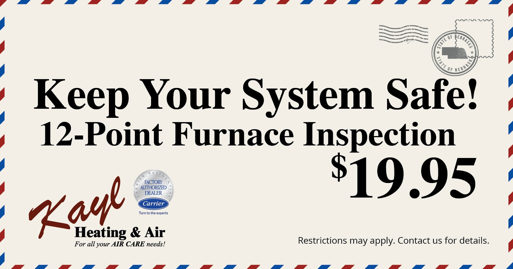 12-point furnace inspection.