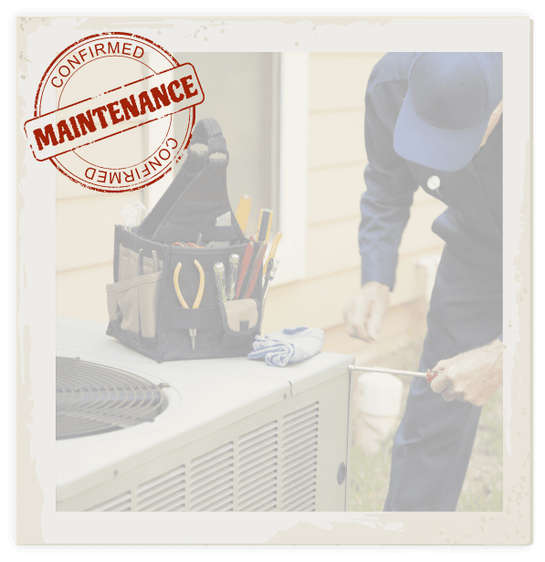 HVAC maintenance technician performing heating and cooling maintenance in the Hall County area.